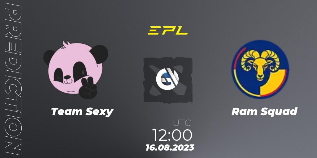 Pronósticos Team Sexy - Ram Squad. 16.08.23. European Pro League Season 11 - Dota 2