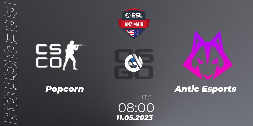 Pronósticos Popcorn - Antic Esports. 11.05.2023 at 08:00. ESL ANZ Main Season 16 - Counter-Strike (CS2)