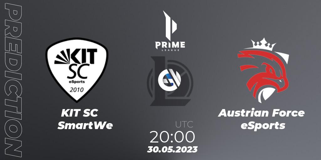 Pronósticos KIT SC SmartWe - Austrian Force eSports. 30.05.2023 at 20:00. Prime League 2nd Division Summer 2023 - LoL
