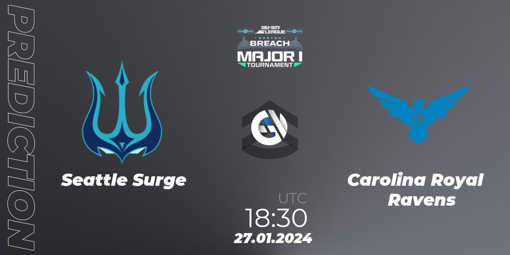 Pronósticos Seattle Surge - Carolina Royal Ravens. 27.01.2024 at 18:30. Call of Duty League 2024: Stage 1 Major - Call of Duty