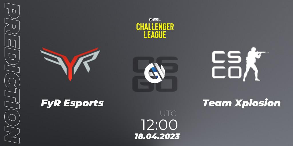 Pronósticos FyR Esports - Team Xplosion. 28.04.2023 at 12:00. ESL Challenger League Season 45: Asia-Pacific - Counter-Strike (CS2)