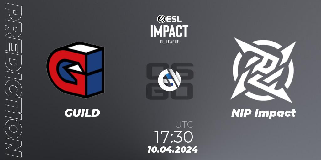 Pronósticos GUILD - NIP Impact. 10.04.24. ESL Impact League Season 5: Europe - CS2 (CS:GO)