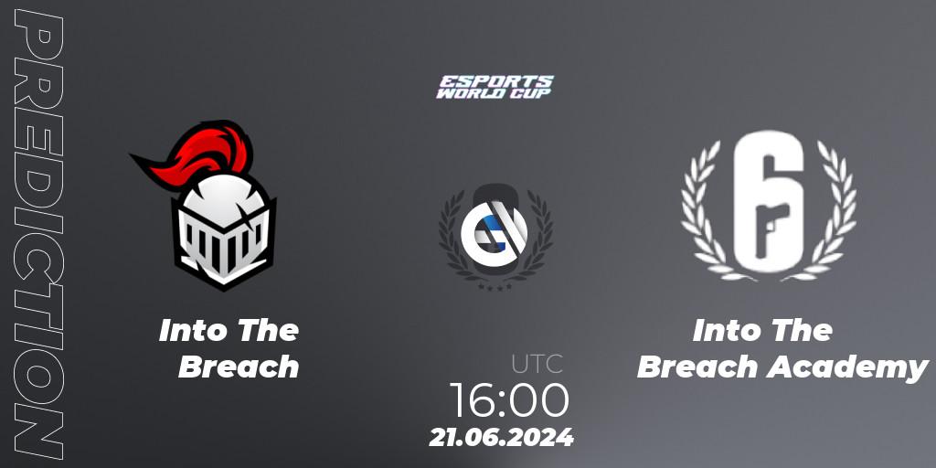 Pronósticos Into The Breach - Into The Breach Academy. 21.06.2024 at 16:00. Esports World Cup 2024: Europe OQ - Rainbow Six