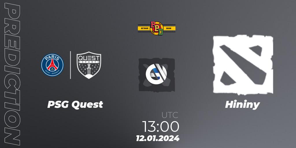 Pronósticos PSG Quest - Hininy. 12.01.2024 at 13:03. BetBoom Dacha Dubai 2024: MENA Closed Qualifier - Dota 2
