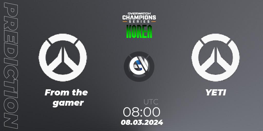 Pronósticos From The Gamer - YETI. 07.04.24. Overwatch Champions Series 2024 - Stage 1 Korea - Overwatch