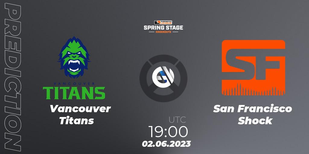 Pronósticos Vancouver Titans - San Francisco Shock. 02.06.23. OWL Stage Knockouts Spring 2023 - Overwatch