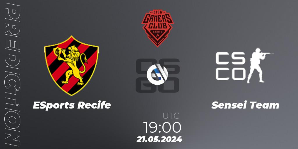 Pronósticos ESports Recife - Sensei Team. 23.05.2024 at 22:00. Gamers Club Liga Série A: May 2024 - Counter-Strike (CS2)