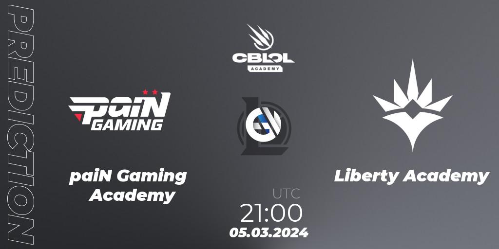 Pronósticos paiN Gaming Academy - Liberty Academy. 05.03.24. CBLOL Academy Split 1 2024 - LoL