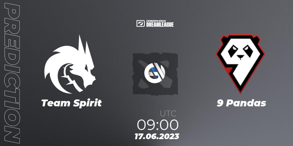 Pronósticos Team Spirit - 9 Pandas. 17.06.2023 at 08:57. DreamLeague Season 20 - Group Stage 2 - Dota 2