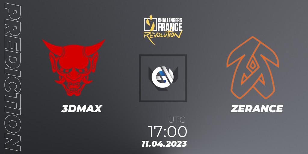 Pronósticos 3DMAX - ZERANCE. 11.04.2023 at 17:00. VALORANT Challengers France: Revolution Split 2 - Regular Season - VALORANT