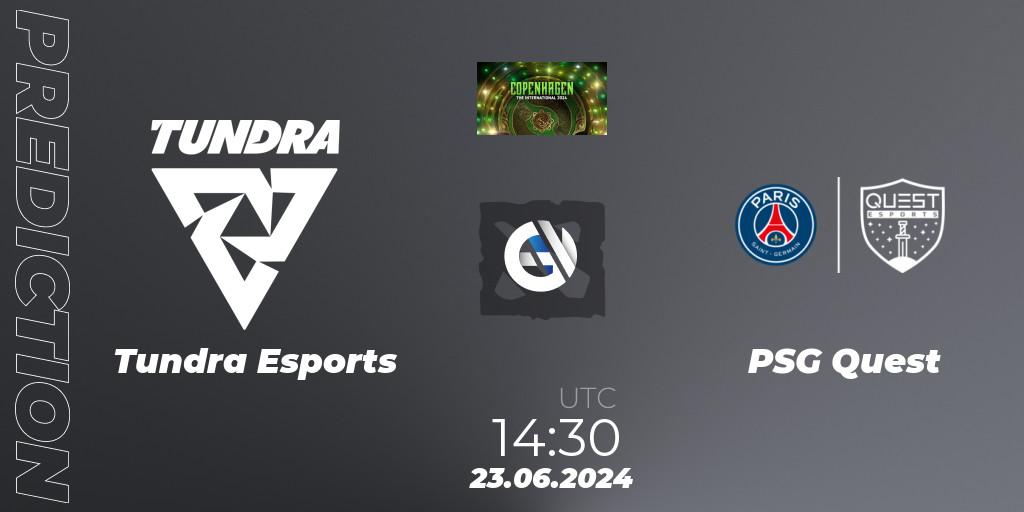 Pronósticos Tundra Esports - PSG Quest. 23.06.2024 at 14:40. The International 2024: Western Europe Closed Qualifier - Dota 2