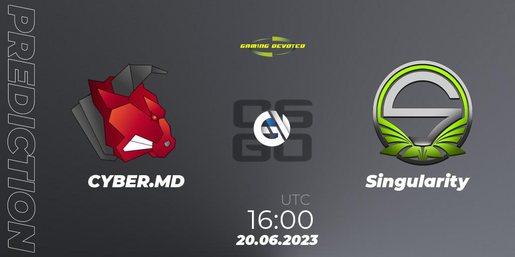 Pronósticos CYBER.MD - Singularity. 26.06.2023 at 16:00. Gaming Devoted Become The Best: Series #2 - Counter-Strike (CS2)