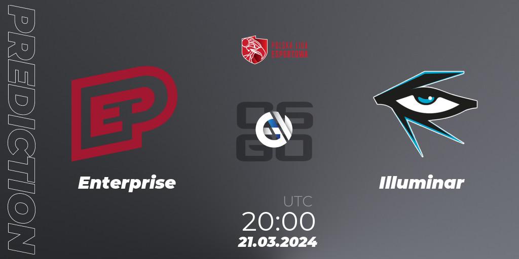 Pronósticos Enterprise - Illuminar. 21.03.24. Polska Liga Esportowa 2024: Split #1 - CS2 (CS:GO)