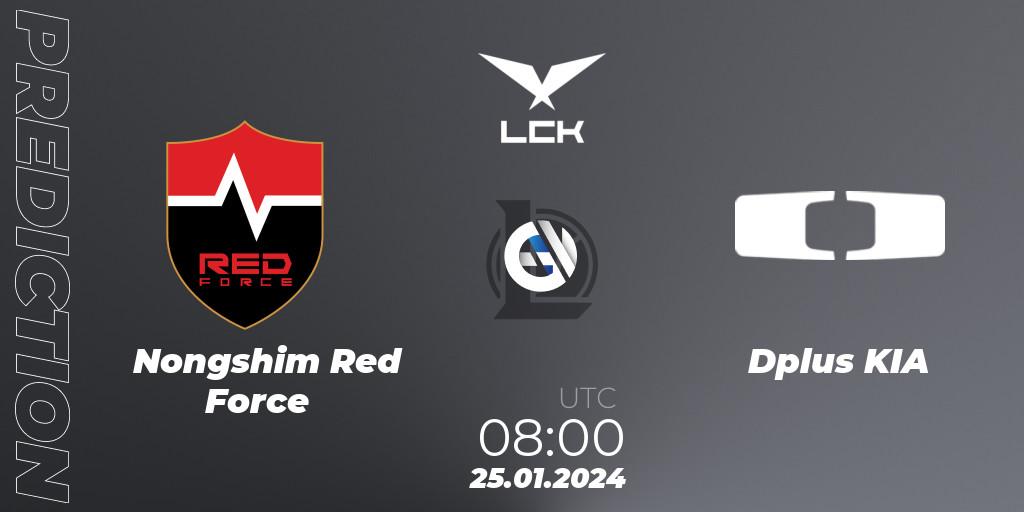 Pronósticos Nongshim Red Force - Dplus KIA. 25.01.24. LCK Spring 2024 - Group Stage - LoL