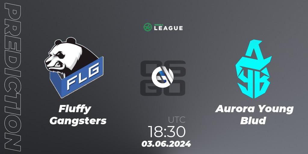 Pronósticos Fluffy Gangsters - Aurora Young Blud. 03.06.2024 at 17:00. ESEA Season 49: Advanced Division - Europe - Counter-Strike (CS2)