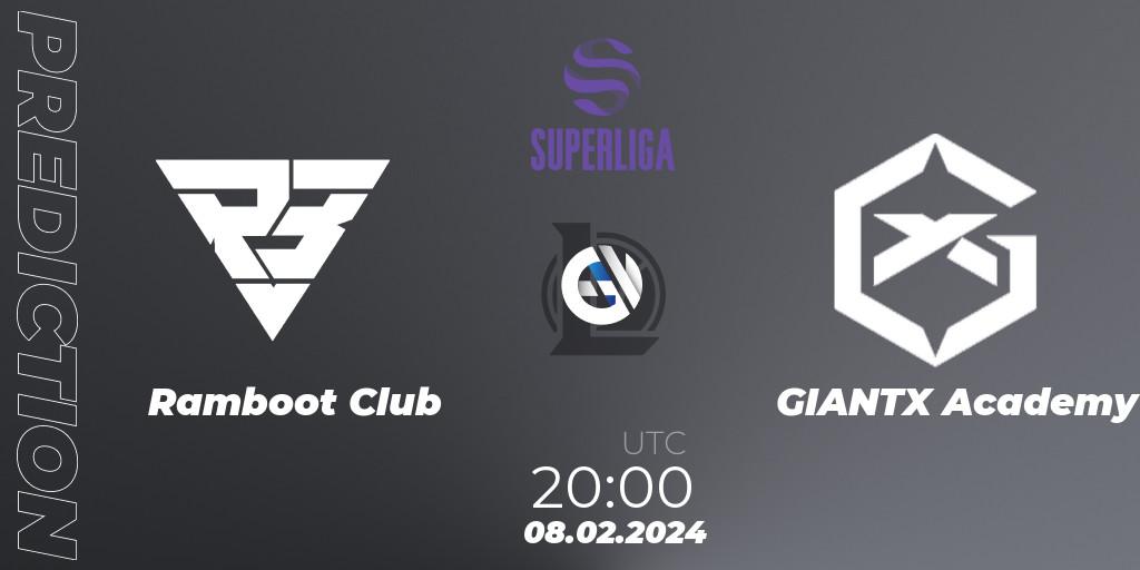 Pronósticos Ramboot Club - GIANTX Academy. 08.02.24. Superliga Spring 2024 - Group Stage - LoL