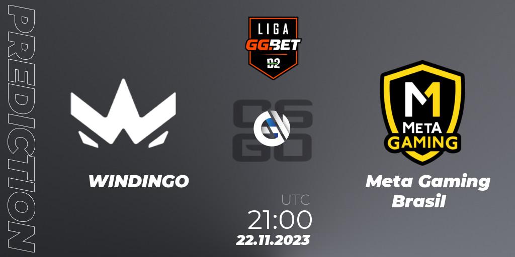 Pronósticos WINDINGO - Meta Gaming Brasil. 22.11.2023 at 21:00. Dust2 Brasil Liga Season 2 - Counter-Strike (CS2)