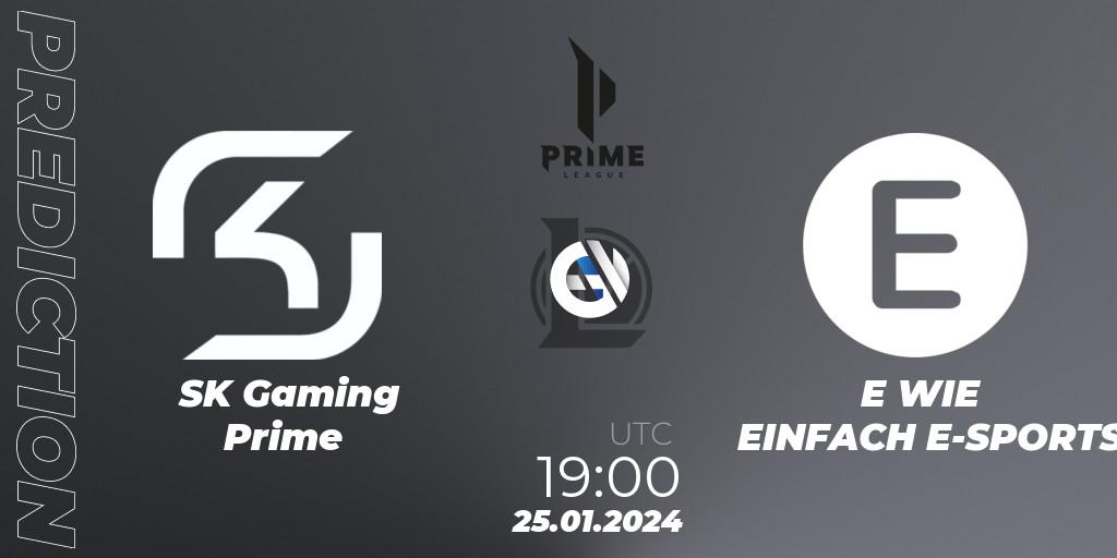Pronósticos SK Gaming Prime - E WIE EINFACH E-SPORTS. 25.01.24. Prime League Spring 2024 - Group Stage - LoL