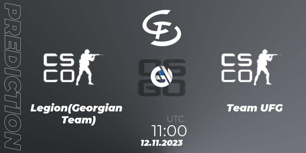 Pronósticos Legion(Georgian Team) - Team UFG. 12.11.2023 at 11:00. Europebet Cup 2023 - Counter-Strike (CS2)