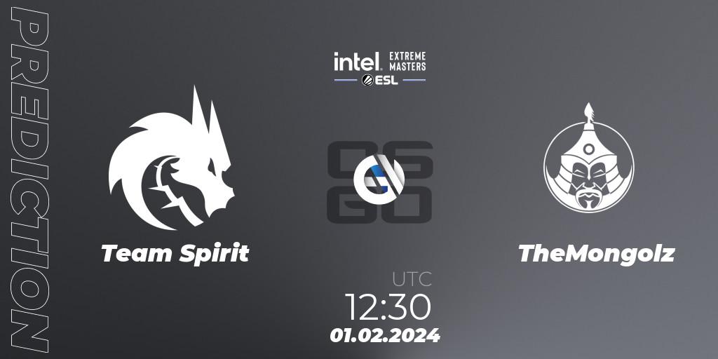 Pronósticos Team Spirit - TheMongolz. 01.02.24. IEM Katowice 2024 Play-in - CS2 (CS:GO)