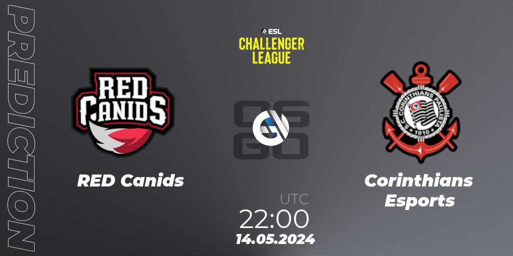 Pronósticos RED Canids - Corinthians Esports. 14.05.2024 at 22:00. ESL Challenger League Season 47: South America - Counter-Strike (CS2)