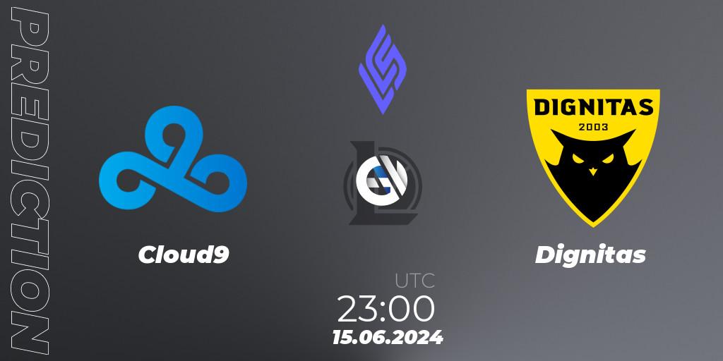 Pronósticos Cloud9 - Dignitas. 15.06.2024 at 23:00. LCS Summer 2024 - Group Stage - LoL