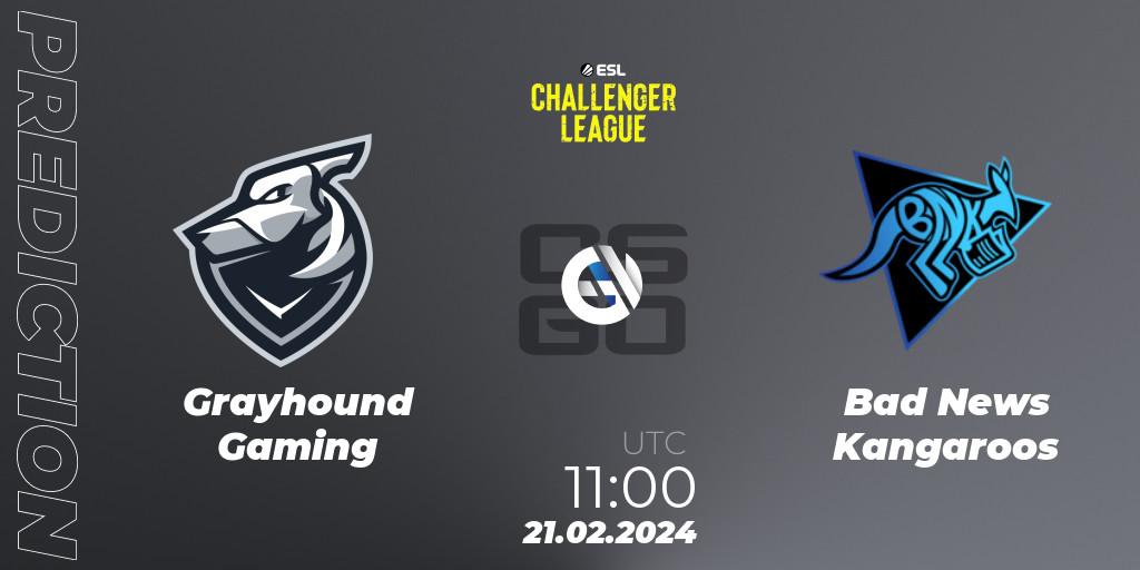Pronósticos Grayhound Gaming - Bad News Kangaroos. 21.02.24. ESL Challenger League Season 47: Oceania - CS2 (CS:GO)