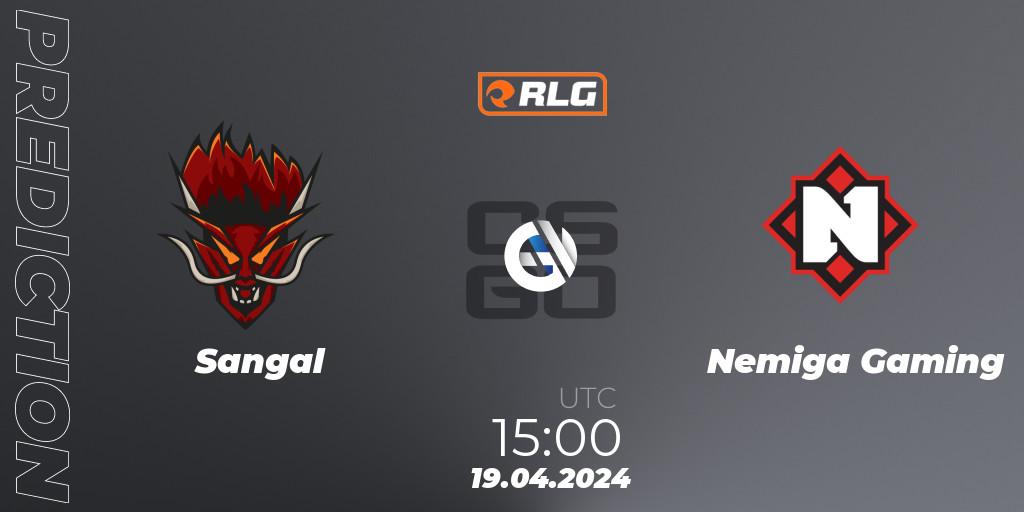 Pronósticos Sangal - Nemiga Gaming. 19.04.24. RES European Series #2 - CS2 (CS:GO)