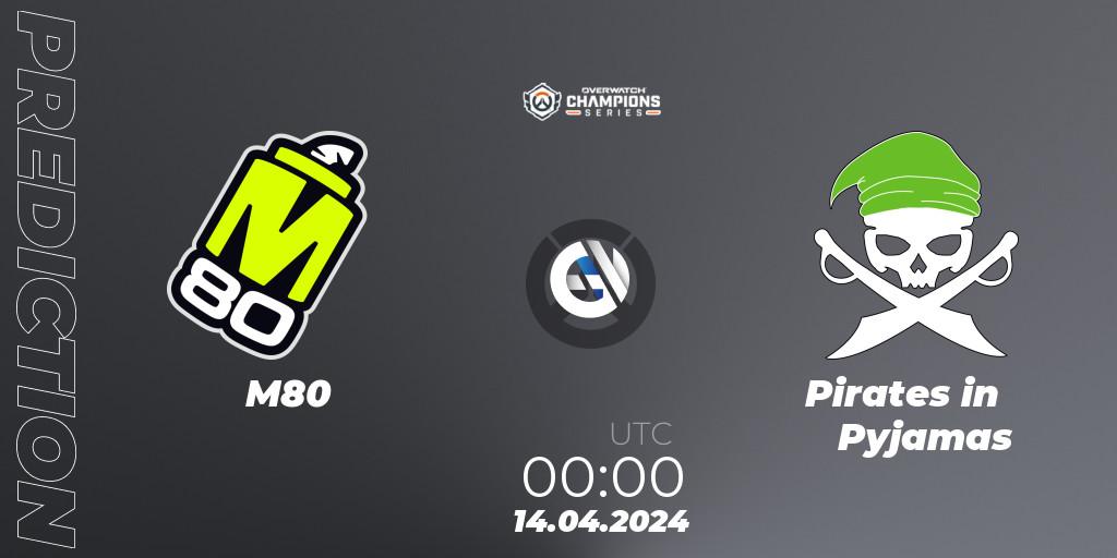 Pronósticos M80 - Pirates in Pyjamas. 14.04.2024 at 00:00. Overwatch Champions Series 2024 - North America Stage 2 Group Stage - Overwatch