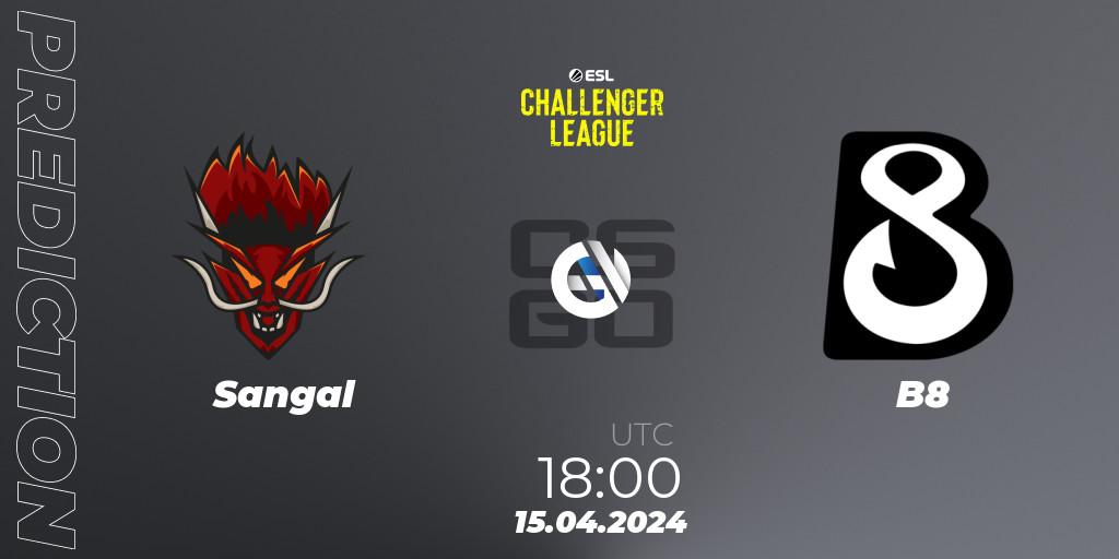 Pronósticos Sangal - B8. 15.04.2024 at 18:00. ESL Challenger League Season 47: Europe - Counter-Strike (CS2)