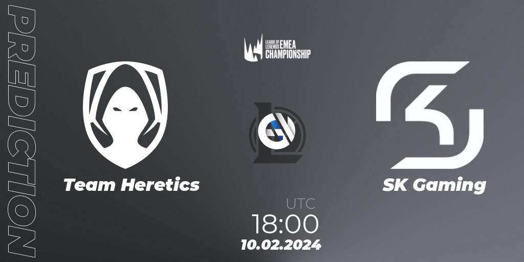 Pronósticos Team Heretics - SK Gaming. 10.02.2024 at 16:00. LEC Winter 2024 - Playoffs - LoL