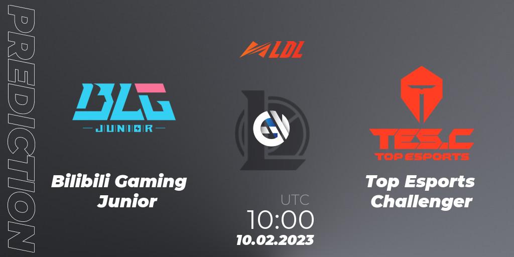 Pronósticos Bilibili Gaming Junior - Top Esports Challenger. 10.02.23. LDL 2023 - Swiss Stage - LoL