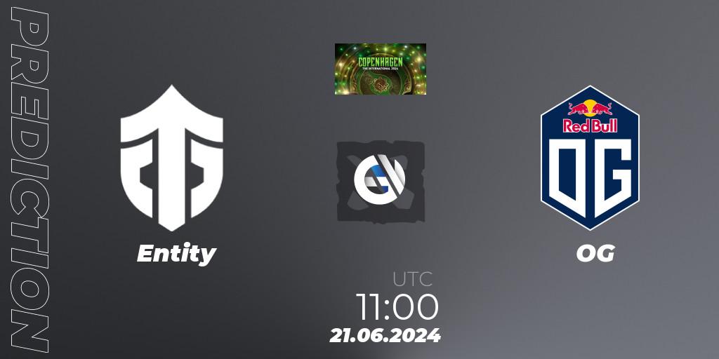 Pronósticos Entity - OG. 21.06.2024 at 10:20. The International 2024: Western Europe Closed Qualifier - Dota 2