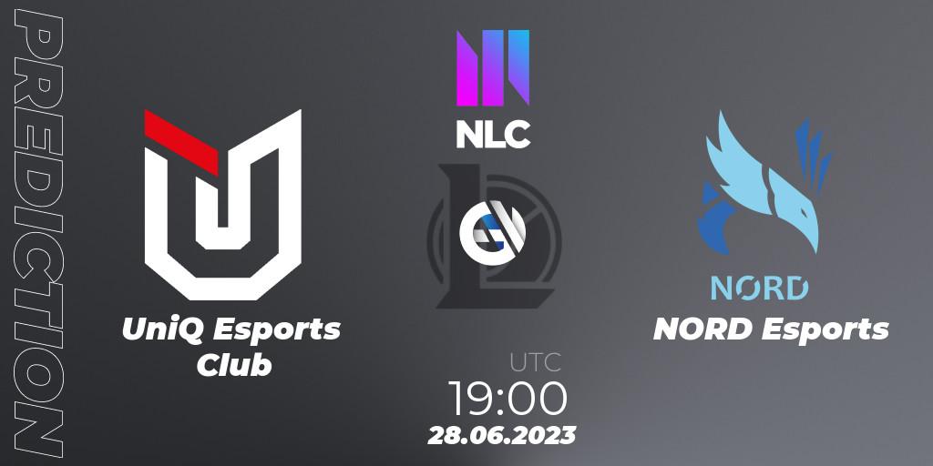 Pronósticos UniQ Esports Club - NORD Esports. 28.06.23. NLC Summer 2023 - Group Stage - LoL