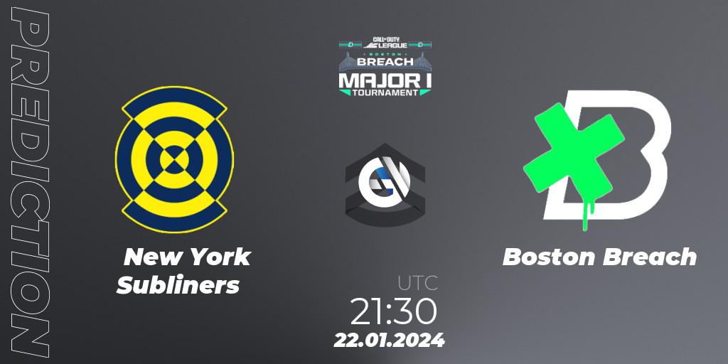 Pronósticos New York Subliners - Boston Breach. 21.01.2024 at 21:30. Call of Duty League 2024: Stage 1 Major Qualifiers - Call of Duty