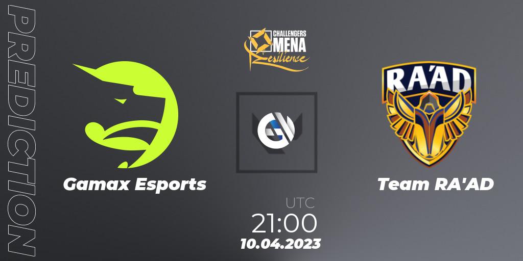 Pronósticos Gamax Esports - Team RA'AD. 10.04.2023 at 21:00. VALORANT Challengers 2023 MENA: Resilience Split 2 - Levant and North Africa - VALORANT
