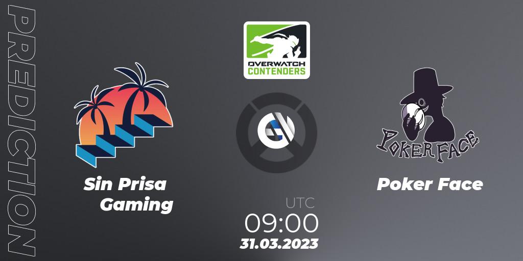 Pronósticos Sin Prisa Gaming - Poker Face. 31.03.2023 at 09:00. Overwatch Contenders 2023 Spring Series: Korea - Overwatch