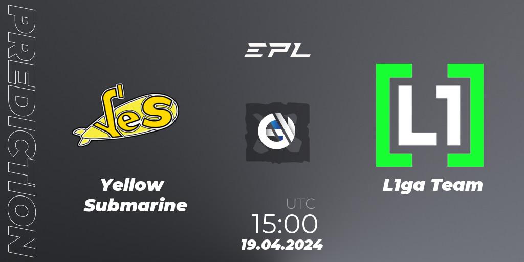 Pronósticos Yellow Submarine - L1ga Team. 19.04.24. European Pro League Season 17 - Dota 2
