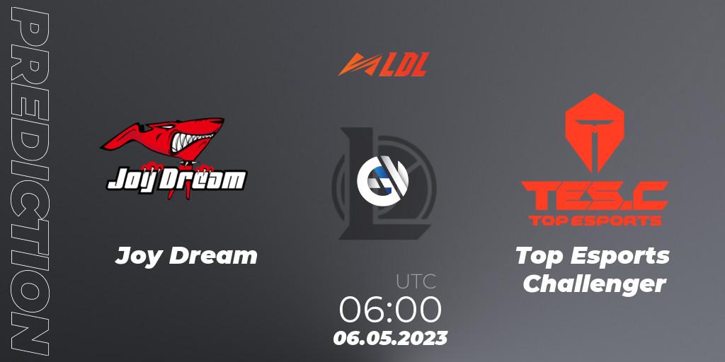 Pronósticos Joy Dream - Top Esports Challenger. 06.05.2023 at 06:00. LDL 2023 - Regular Season - Stage 2 - LoL