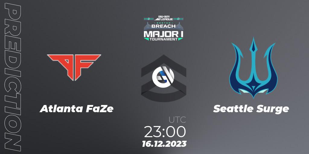 Pronósticos Atlanta FaZe - Seattle Surge. 16.12.2023 at 23:00. Call of Duty League 2024: Stage 1 Major Qualifiers - Call of Duty