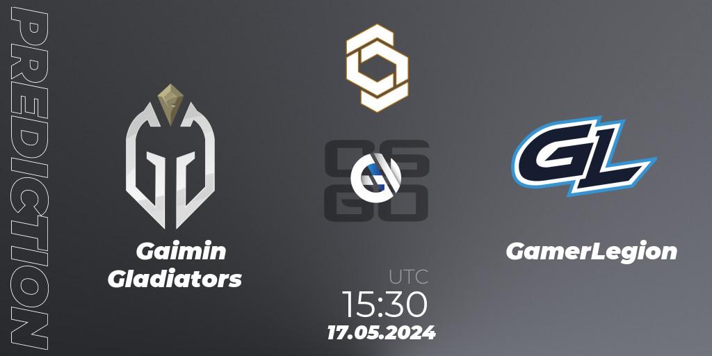Pronósticos Gaimin Gladiators - GamerLegion. 17.05.2024 at 16:00. CCT Global Finals - Counter-Strike (CS2)
