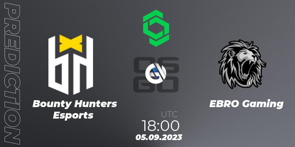 Pronósticos Bounty Hunters Esports - EBRO Gaming. 05.09.23. CCT South America Series #11: Closed Qualifier - CS2 (CS:GO)