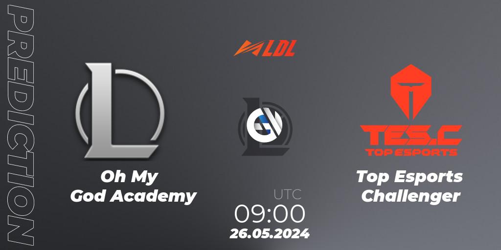 Pronósticos Oh My God Academy - Top Esports Challenger. 26.05.2024 at 09:00. LDL 2024 - Stage 3 - LoL