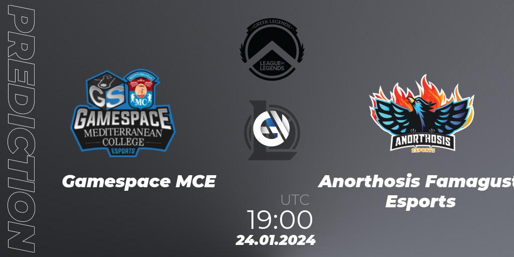 Pronósticos Gamespace MCE - Anorthosis Famagusta Esports. 24.01.24. GLL Spring 2024 - LoL