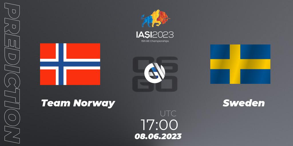 Pronósticos Team Norway - Sweden. 08.06.2023 at 17:00. IESF World Esports Championship 2023: Northern Europe Qualifier - Counter-Strike (CS2)