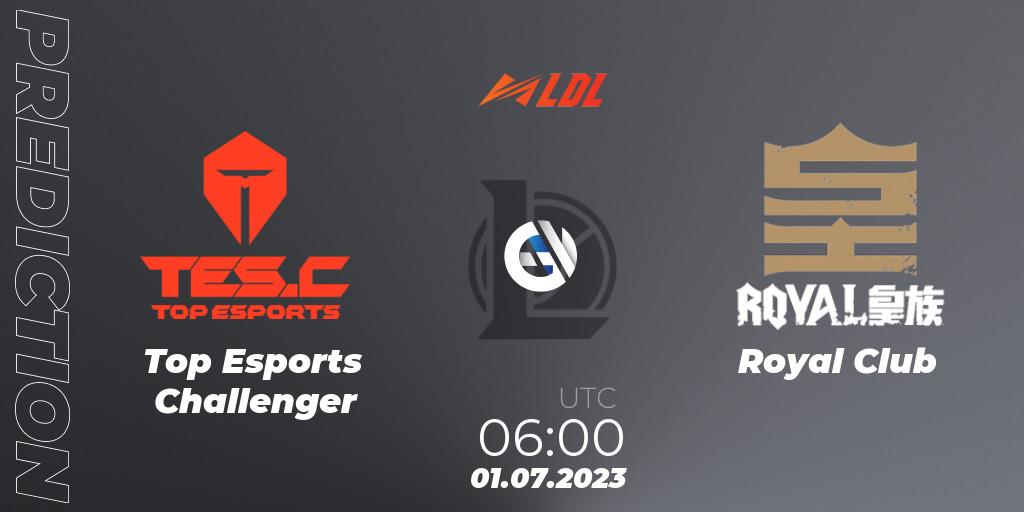 Pronósticos Top Esports Challenger - Royal Club. 01.07.23. LDL 2023 - Regular Season - Stage 3 - LoL