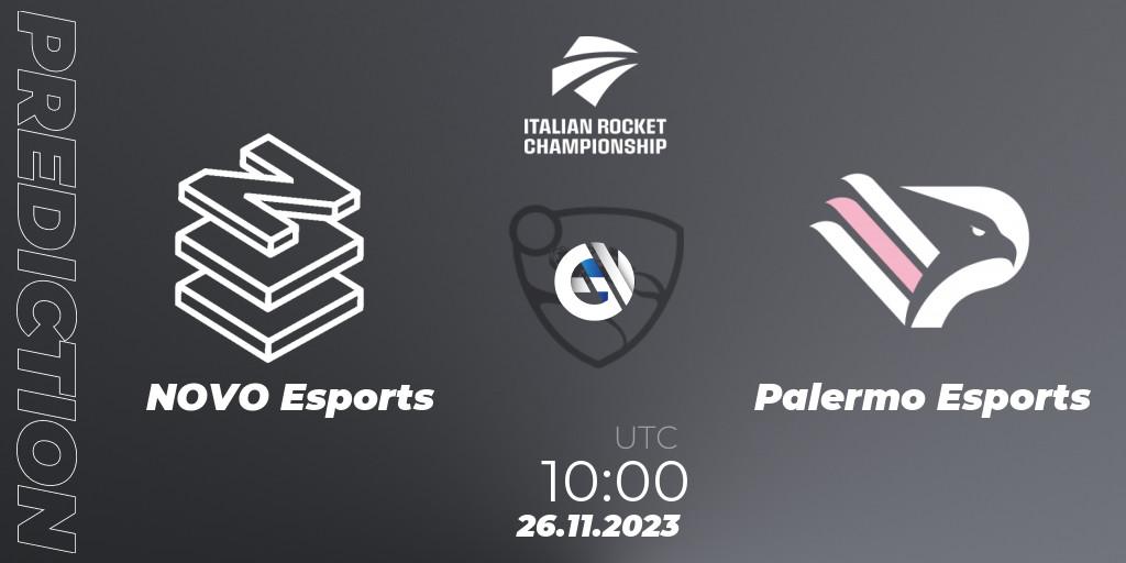 Pronósticos NOVO Esports - Palermo Esports. 26.11.2023 at 10:00. Italian Rocket Championship Season 11 Serie A Finals - Rocket League