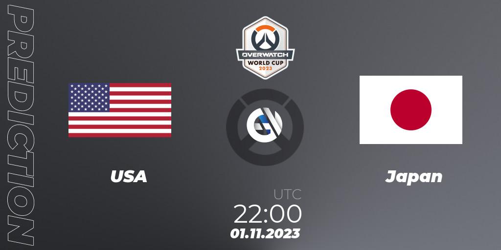 Pronósticos USA - Japan. 01.11.23. Overwatch World Cup 2023 - Overwatch