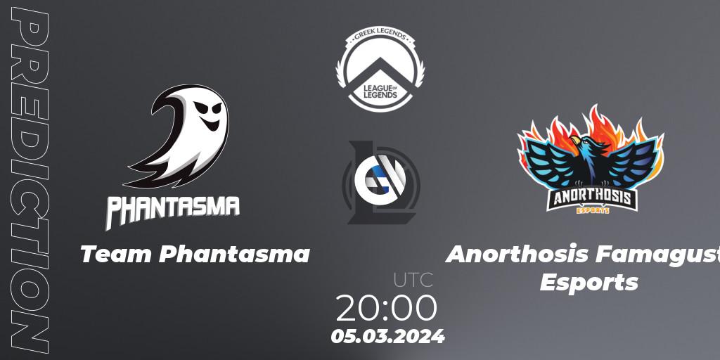 Pronósticos Team Phantasma - Anorthosis Famagusta Esports. 05.03.24. GLL Spring 2024 - LoL