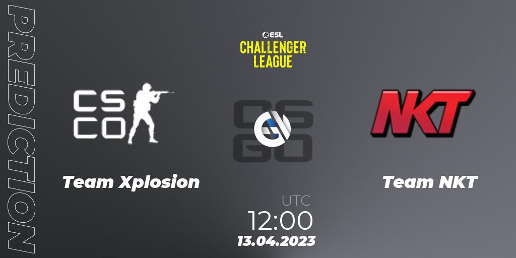 Pronósticos Team Xplosion - Team NKT. 13.04.2023 at 12:00. ESL Challenger League Season 45: Asia-Pacific - Counter-Strike (CS2)
